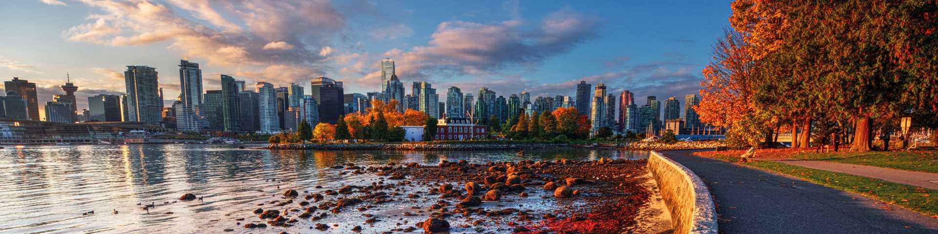 City skyline in Vancouver, British Columbia, Canada