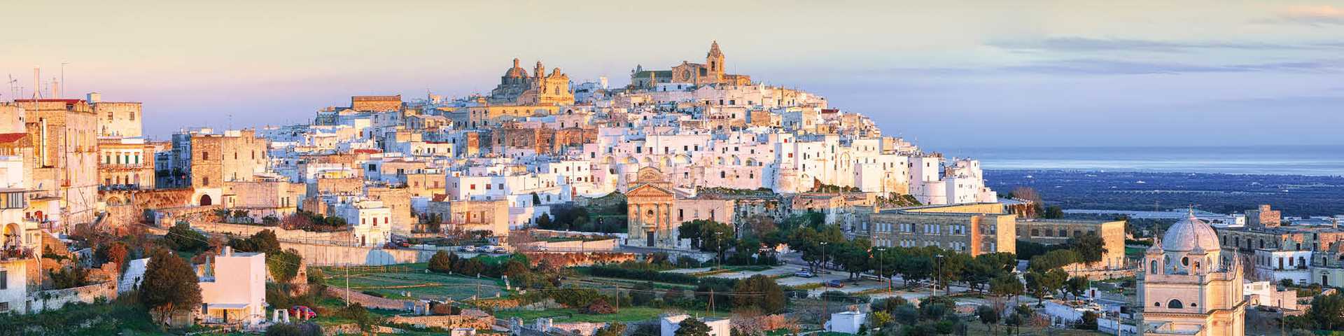 Ostuni white town skyline, Italy