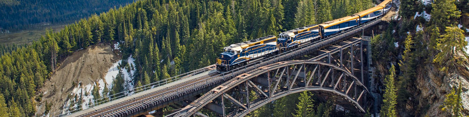 Rocky Mountaineer train over Stoney Creek