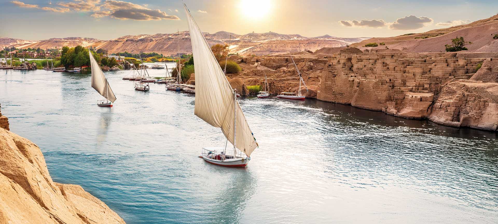 Traditional felucca’s on the Nile