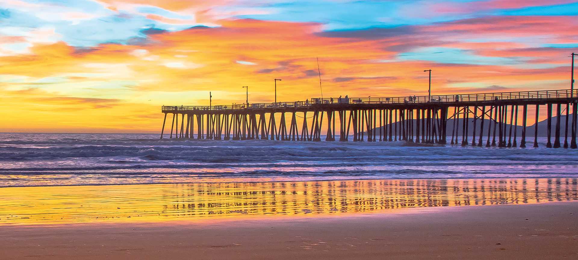 Pismo beach sunset, California