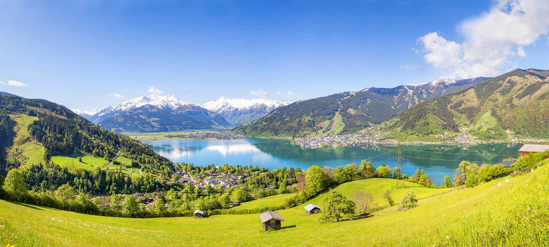View over Zell am See in summer, Salzburg, Austria