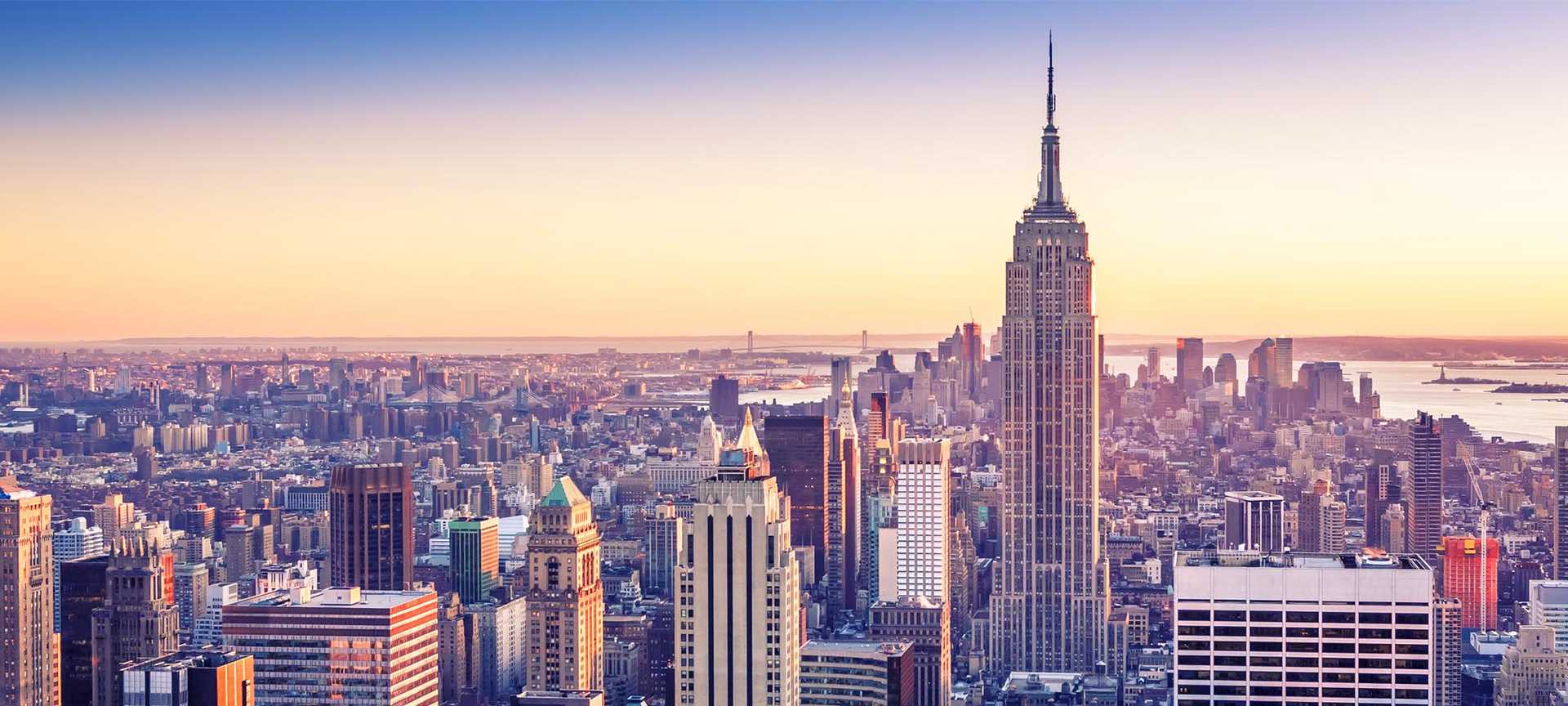 Aerial view of Manhattan, including the Empire State Building