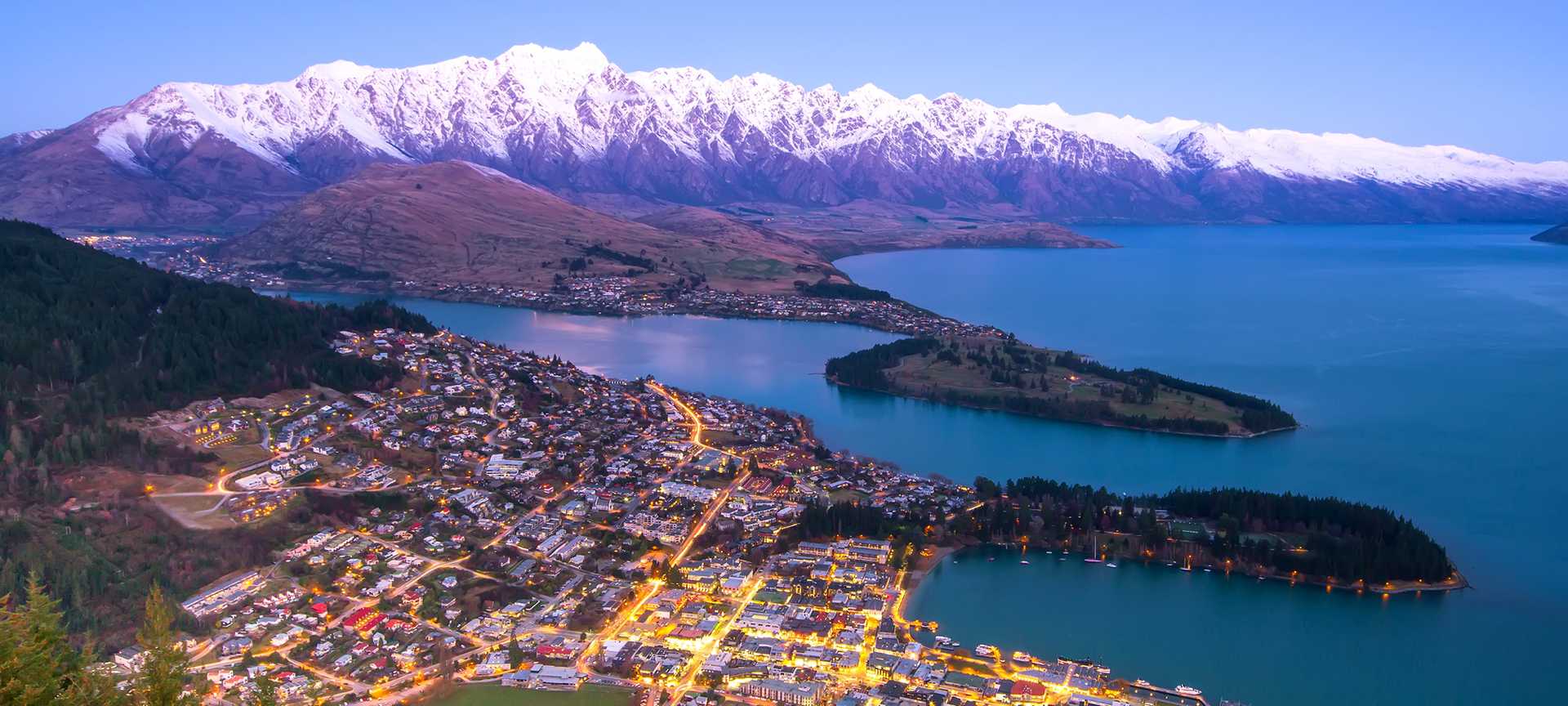 Popular spectacular view of Queenstown in New Zealand 