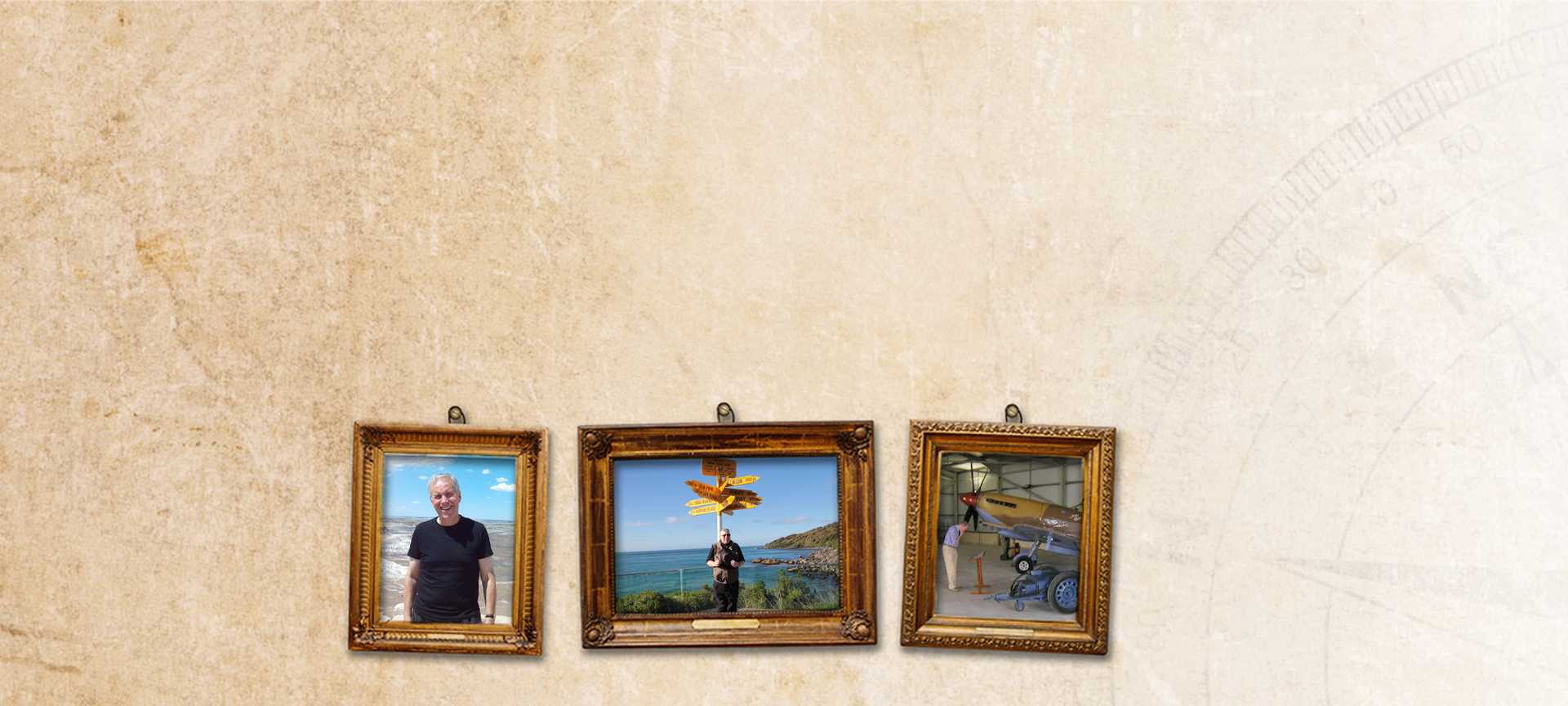 Photo frames display pictures of Titan's Hall of Fame customers