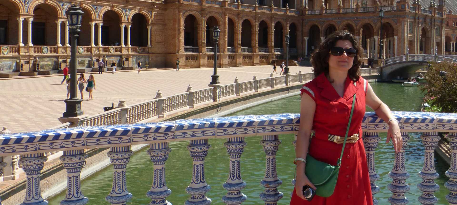 Nazanin, one of Titan's Hall of Fame customers, on holiday in Seville