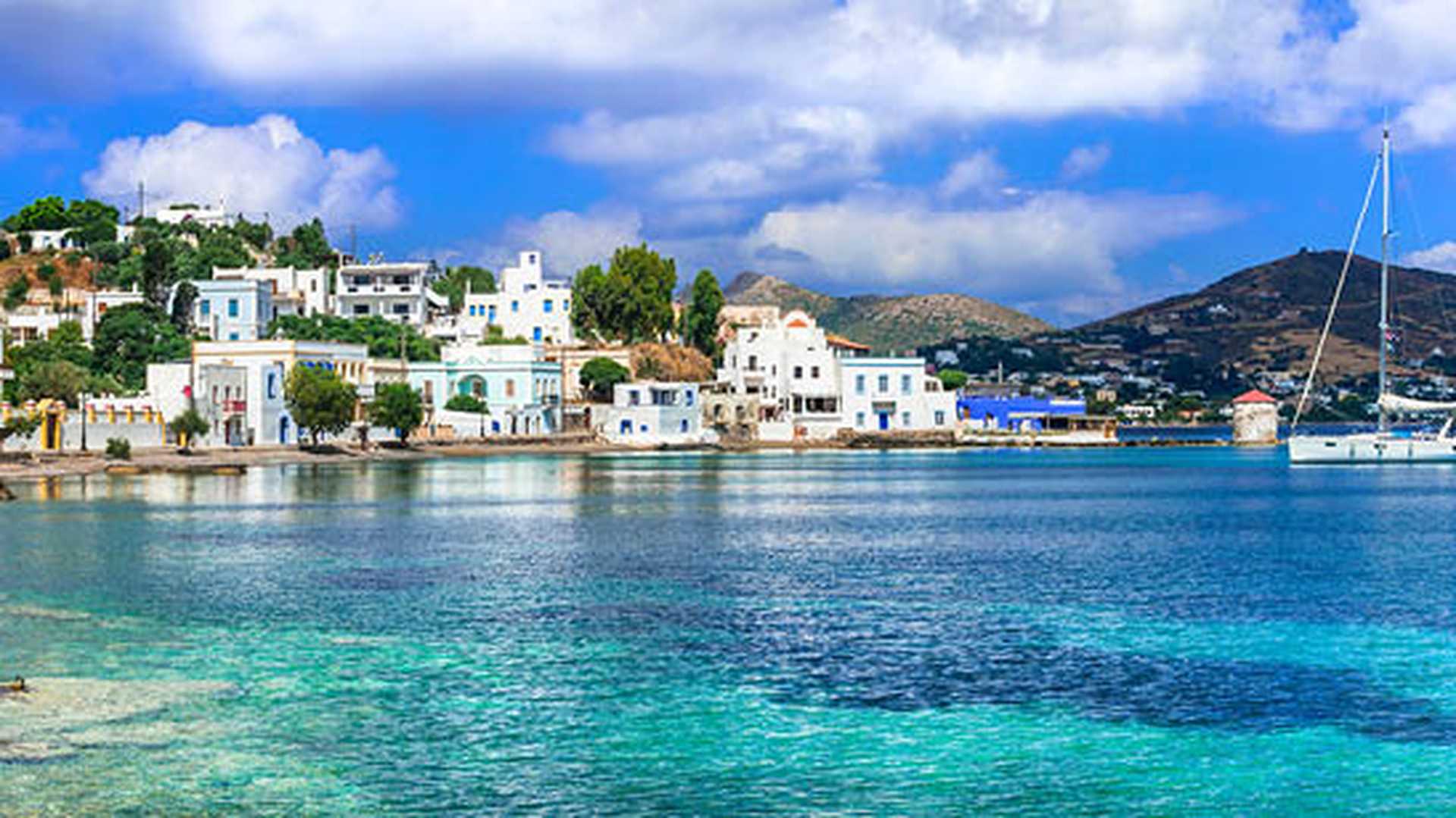 Coastline of the Island of Leros, Greece