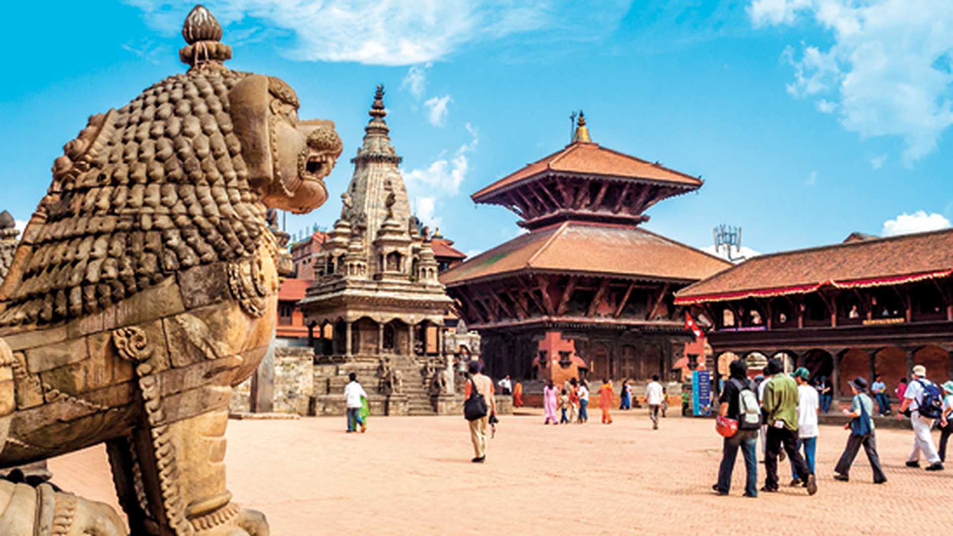 At Durbar Square in Bhaktapur