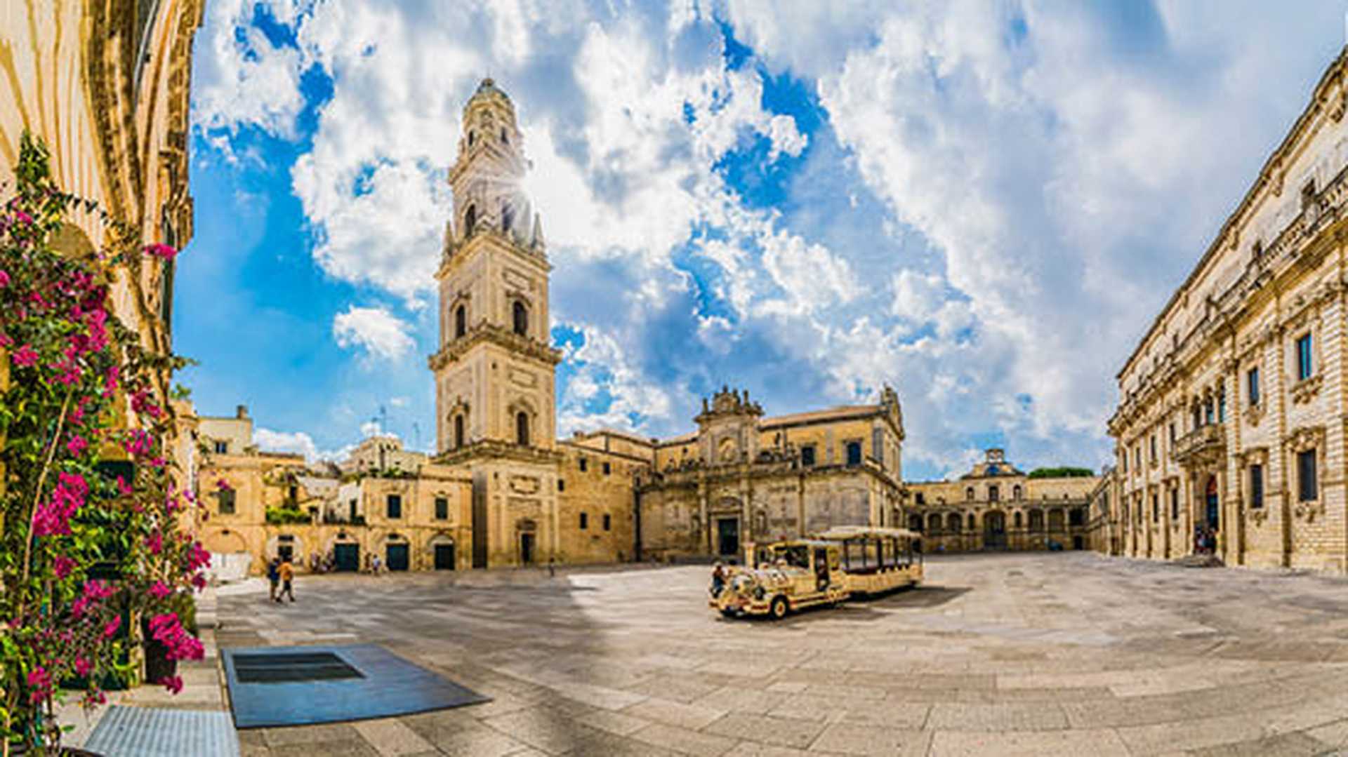 Piazza del Duomo square and Virgin Mary Cathedral, Lecce, Italy
