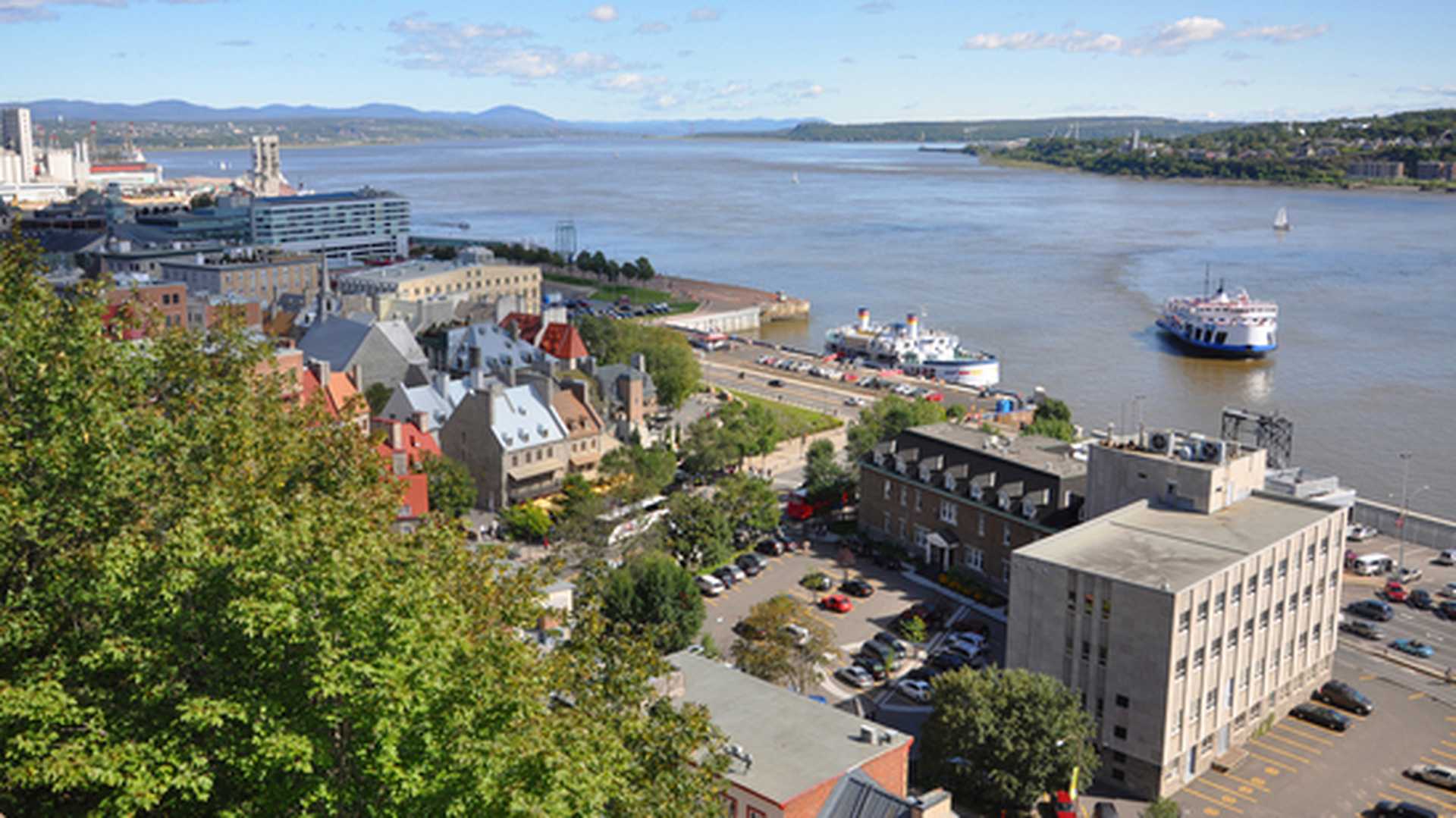 Quebec Lower City and St. Lawrence River, Quebec, Canada