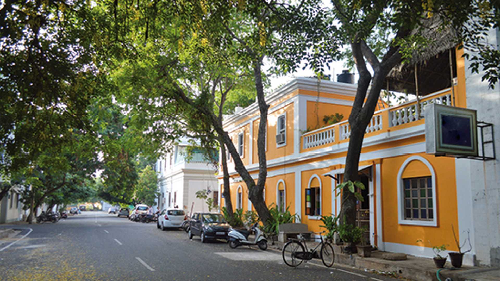 French quarters architecture, Pondicherry, India