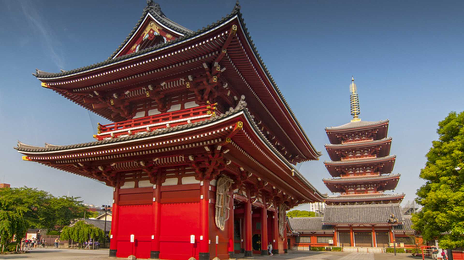 Sensoji shrine temple in Tokyo, Japan.