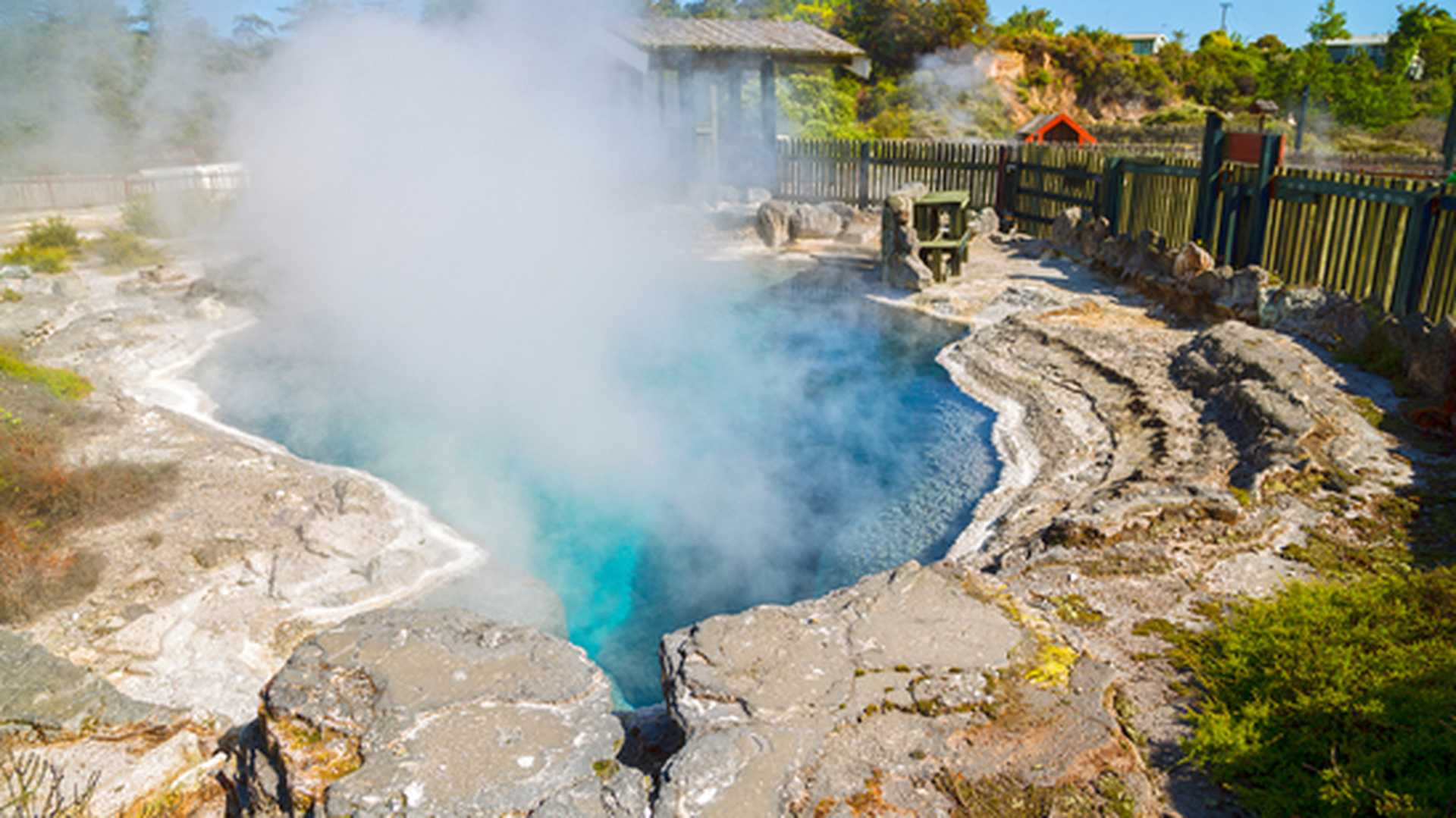 Whakarewarewa thermal pool,  The Living Maori Village, New Zealand