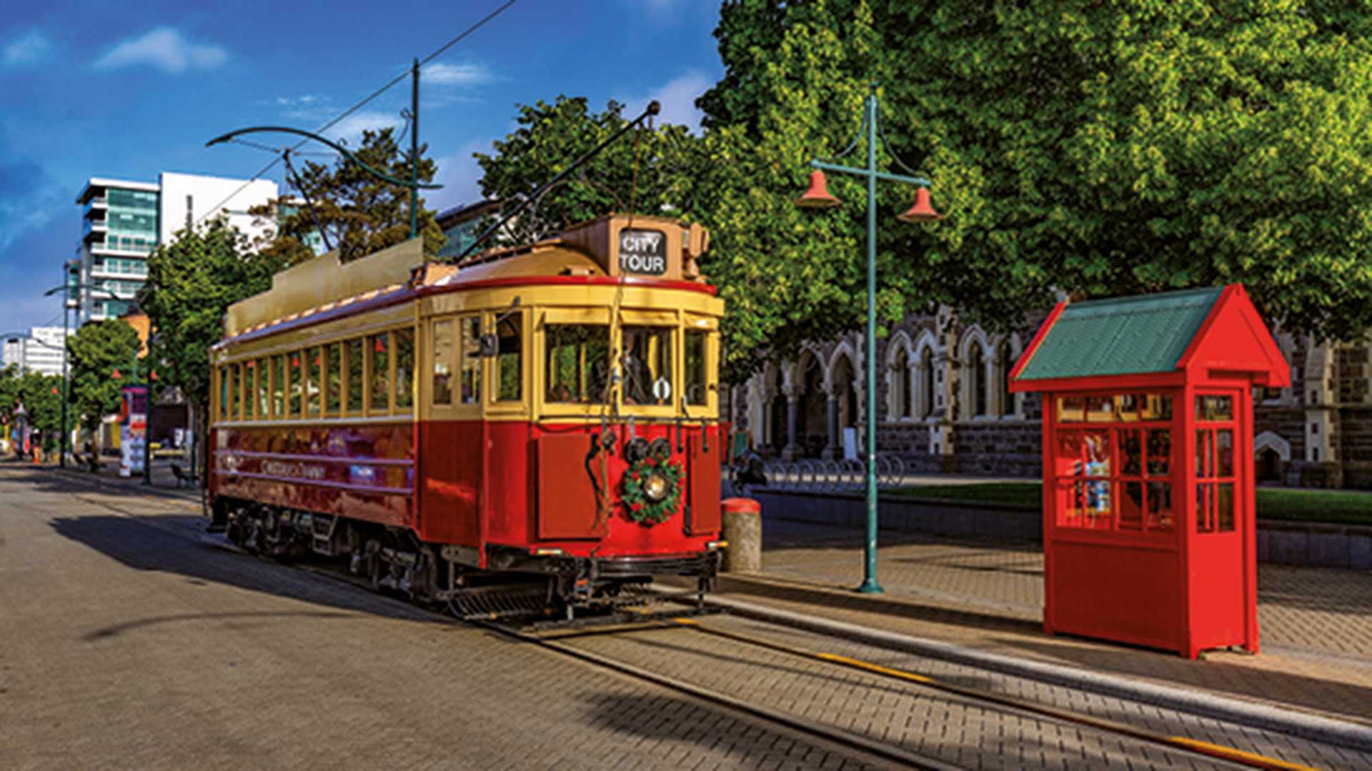 Tram in Christchurch, South Island, New Zealand