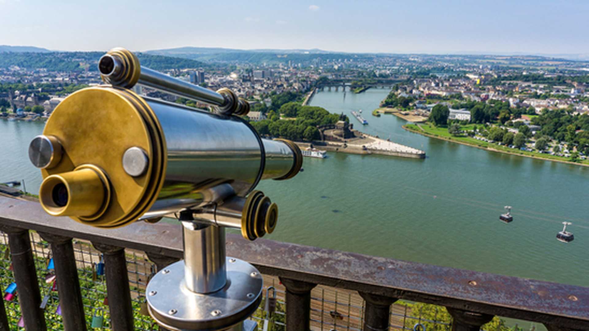 Rhine River views from Koblenz, Germany