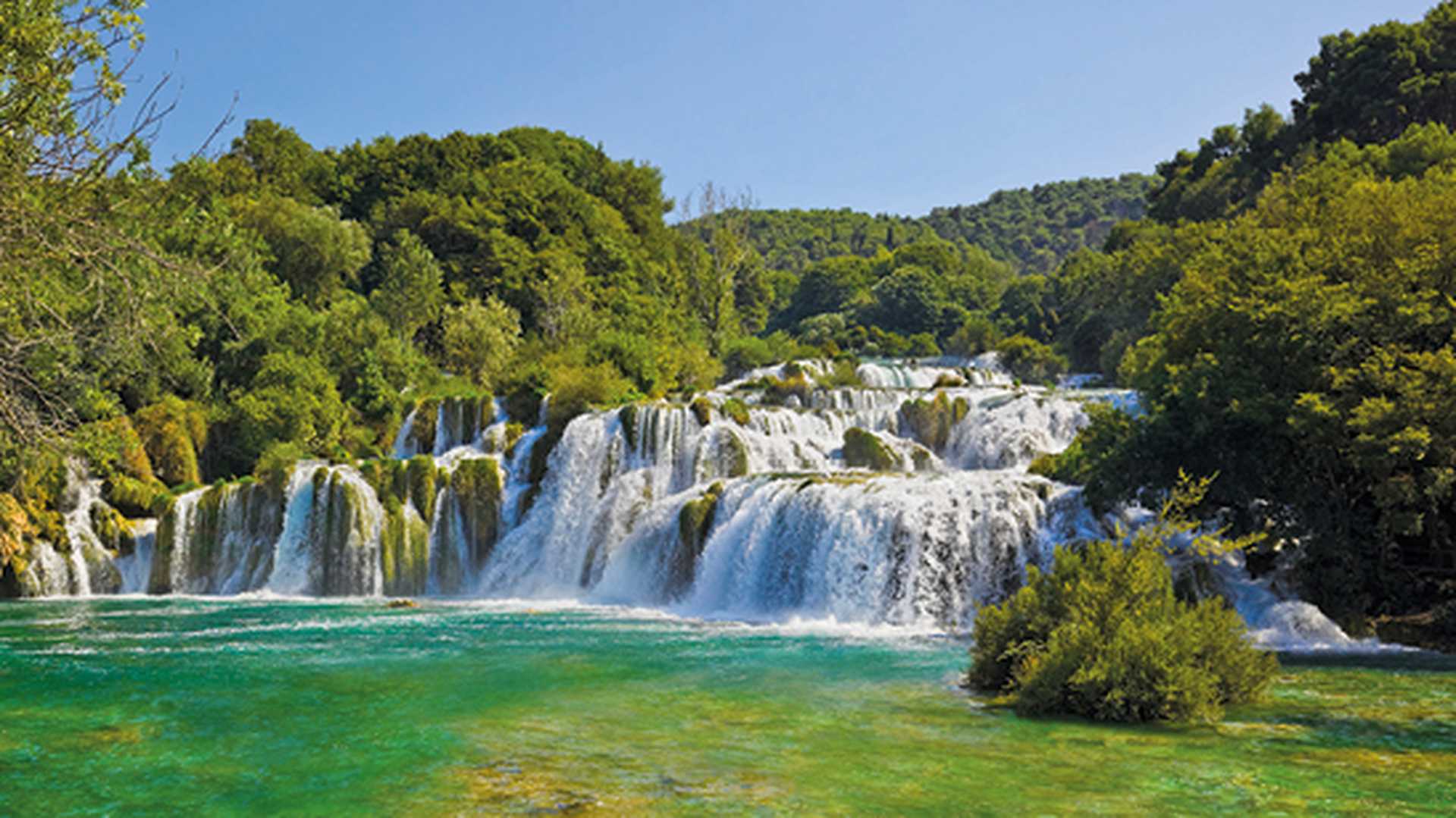Waterfall in Krka national park, Croatia