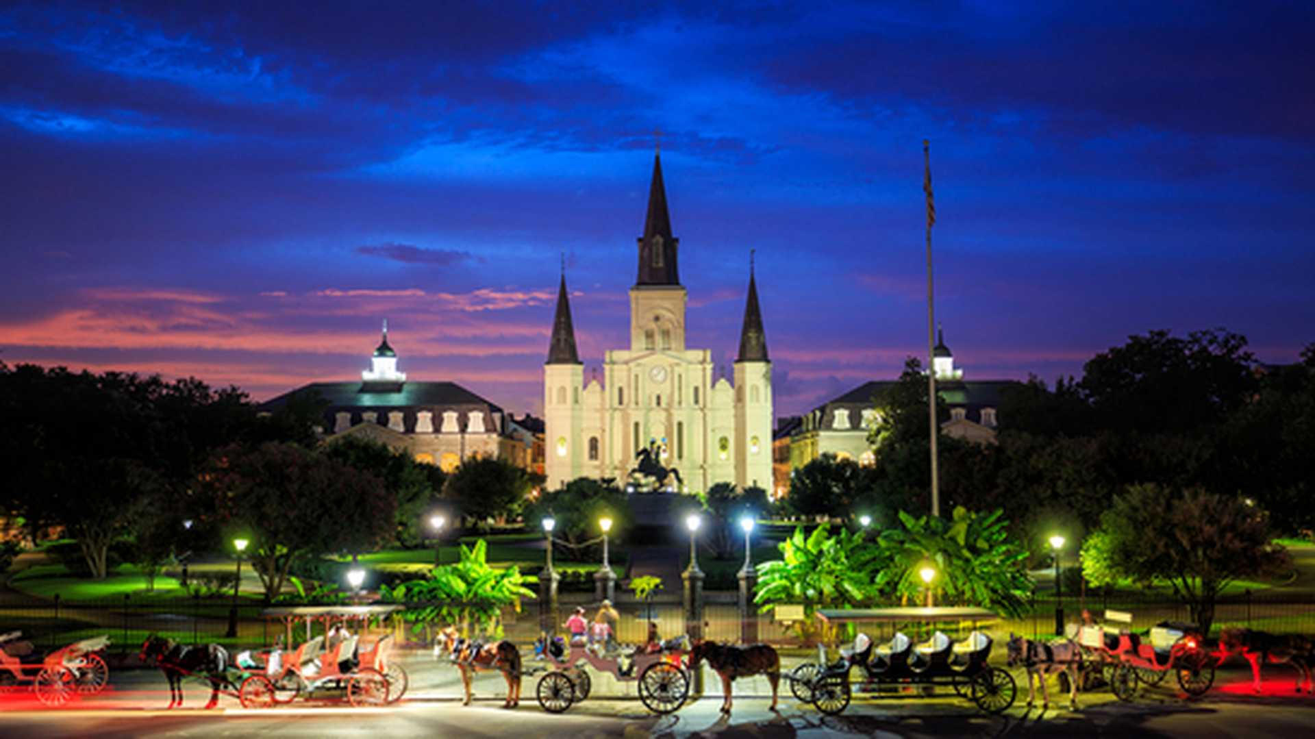 Night views of New Orleans, USA