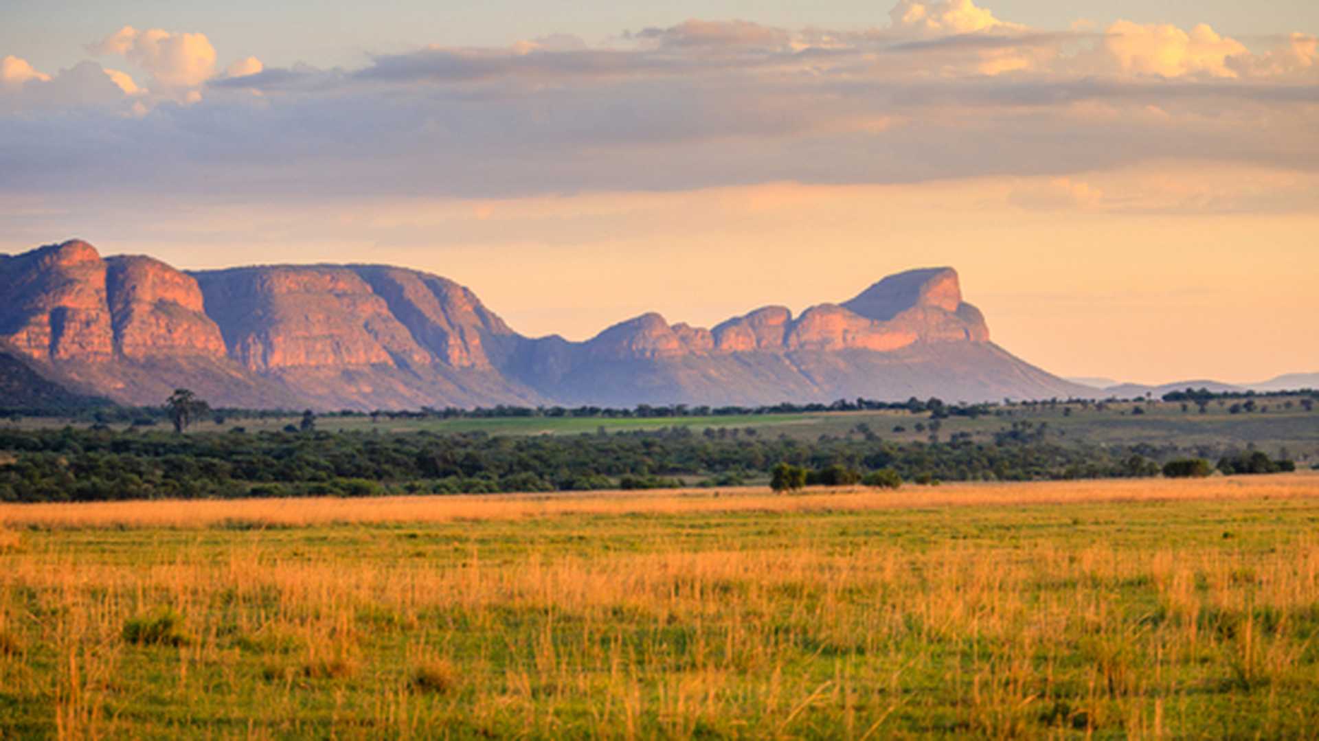 Sunrise over the Waterberg mountains, limpopo province, South Africa