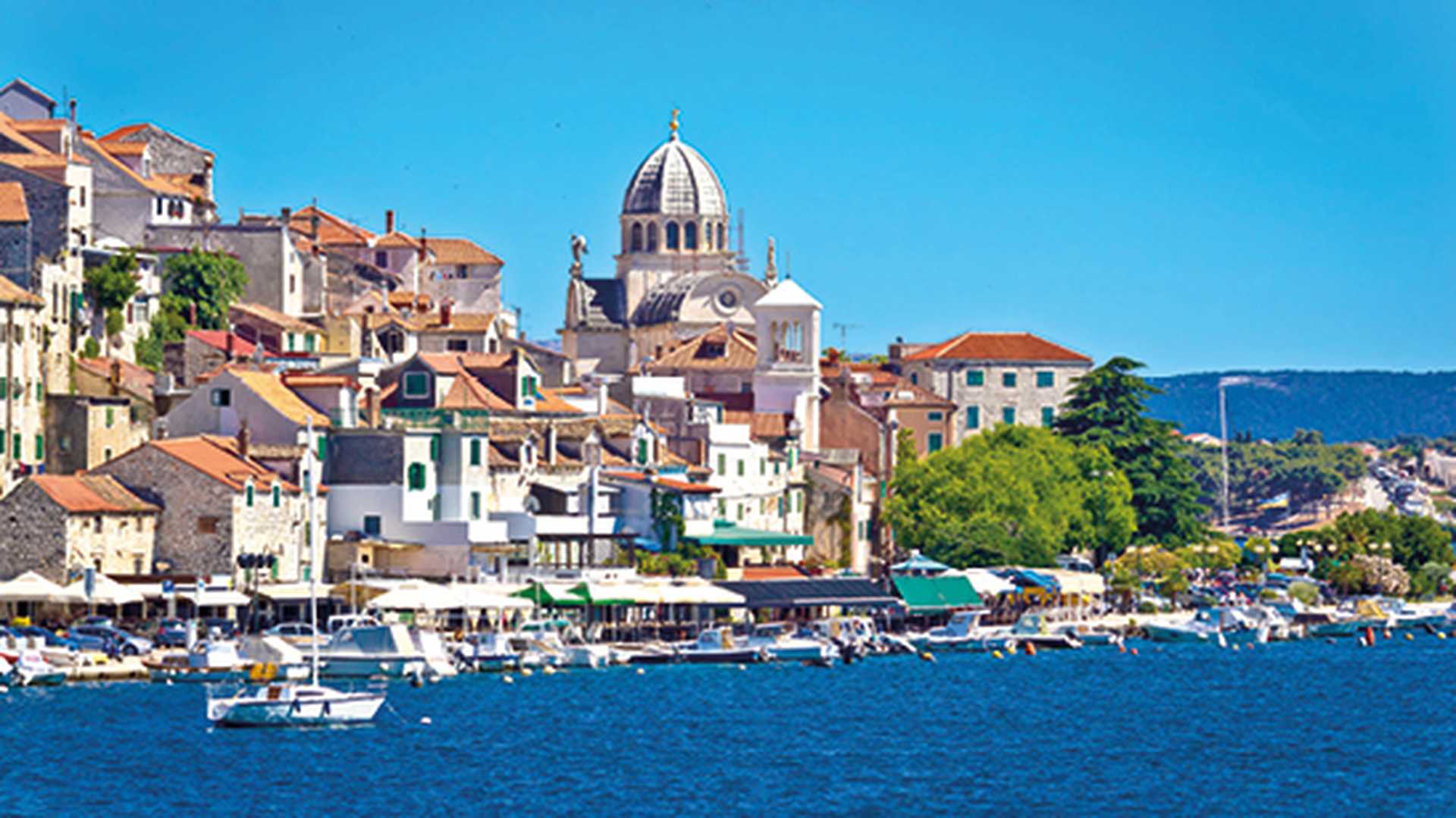 UNESCO listed cathedral and town of Sibenik, Croatia