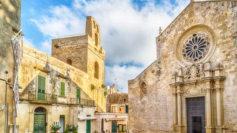 The medieval Cathedral in the historic centre of Otranto in Italy
