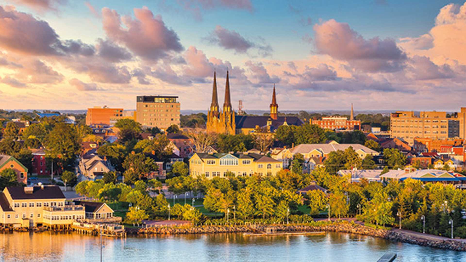 Charlottetown at sunset, Prince Edward Island, Canada
