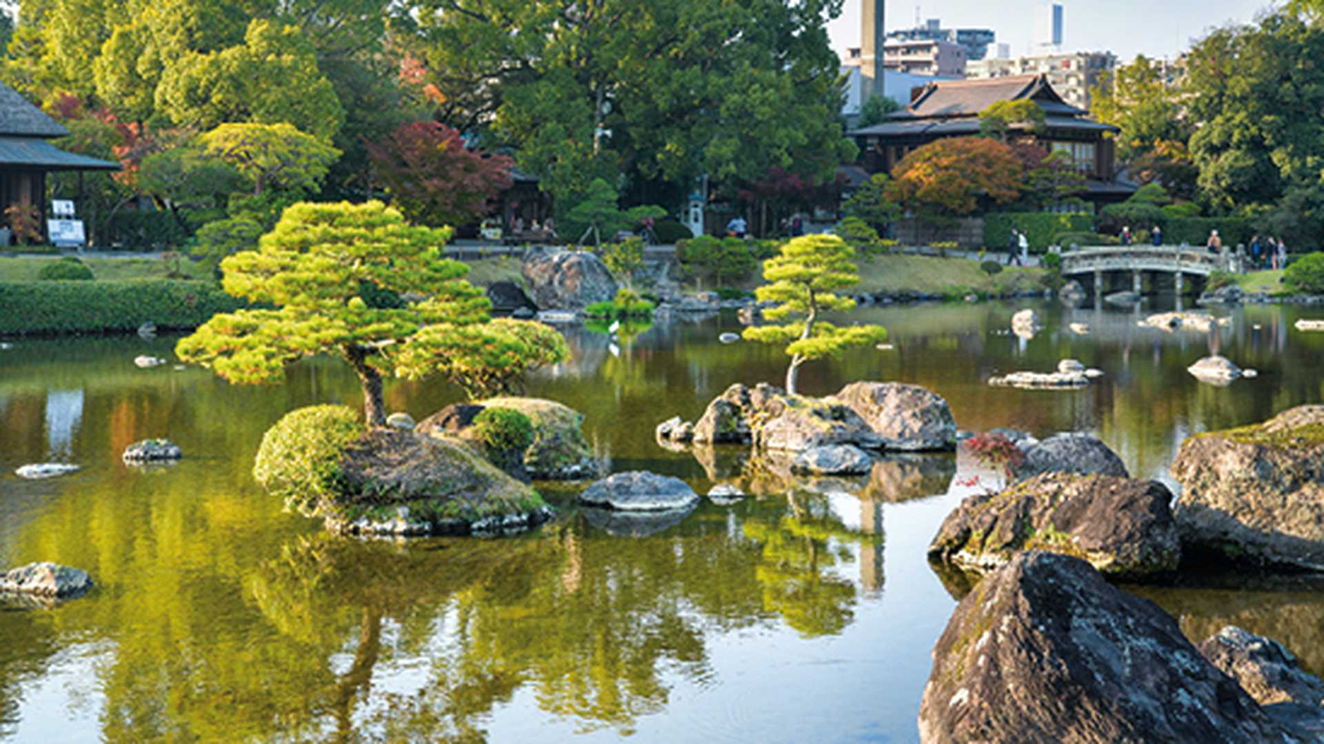 Suizenji garden landscape, Kumamoto, Japan