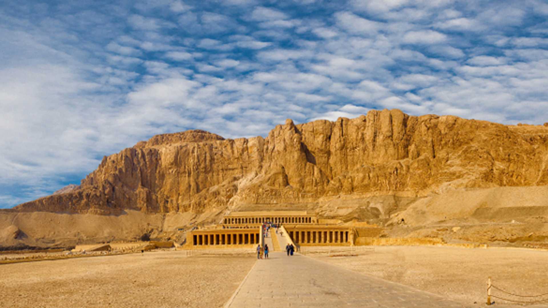 Temple of Queen Hatshepsut, View of the temple in the rock in Egypt