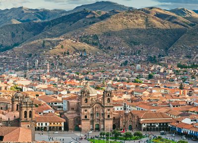 Views across Cuzco in Peru
