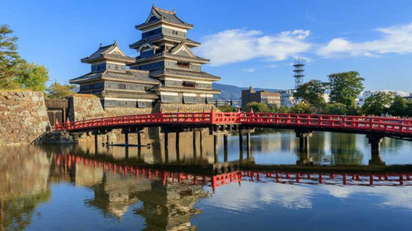 Views across Matsumoto Castle, Japan