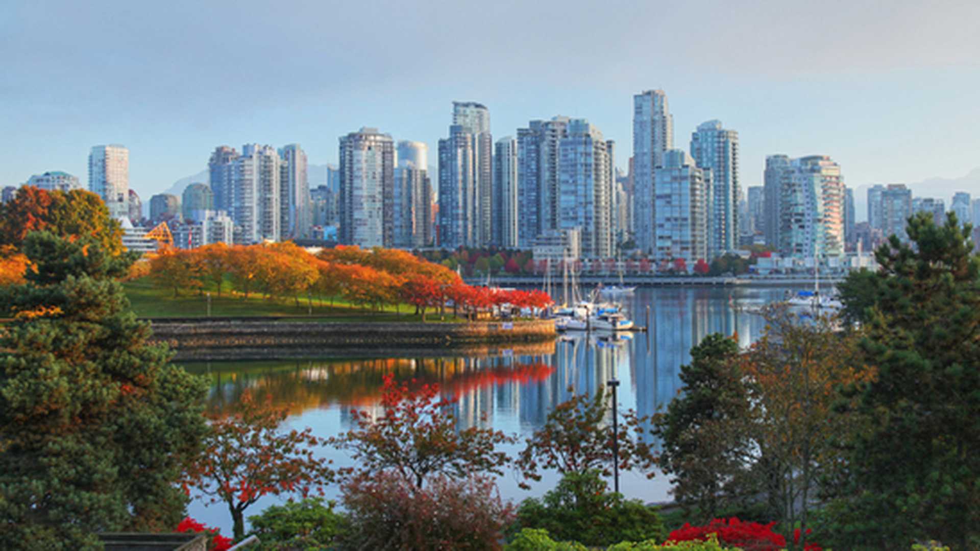 Autumn colours in Vancouver in British Columbia, Canada