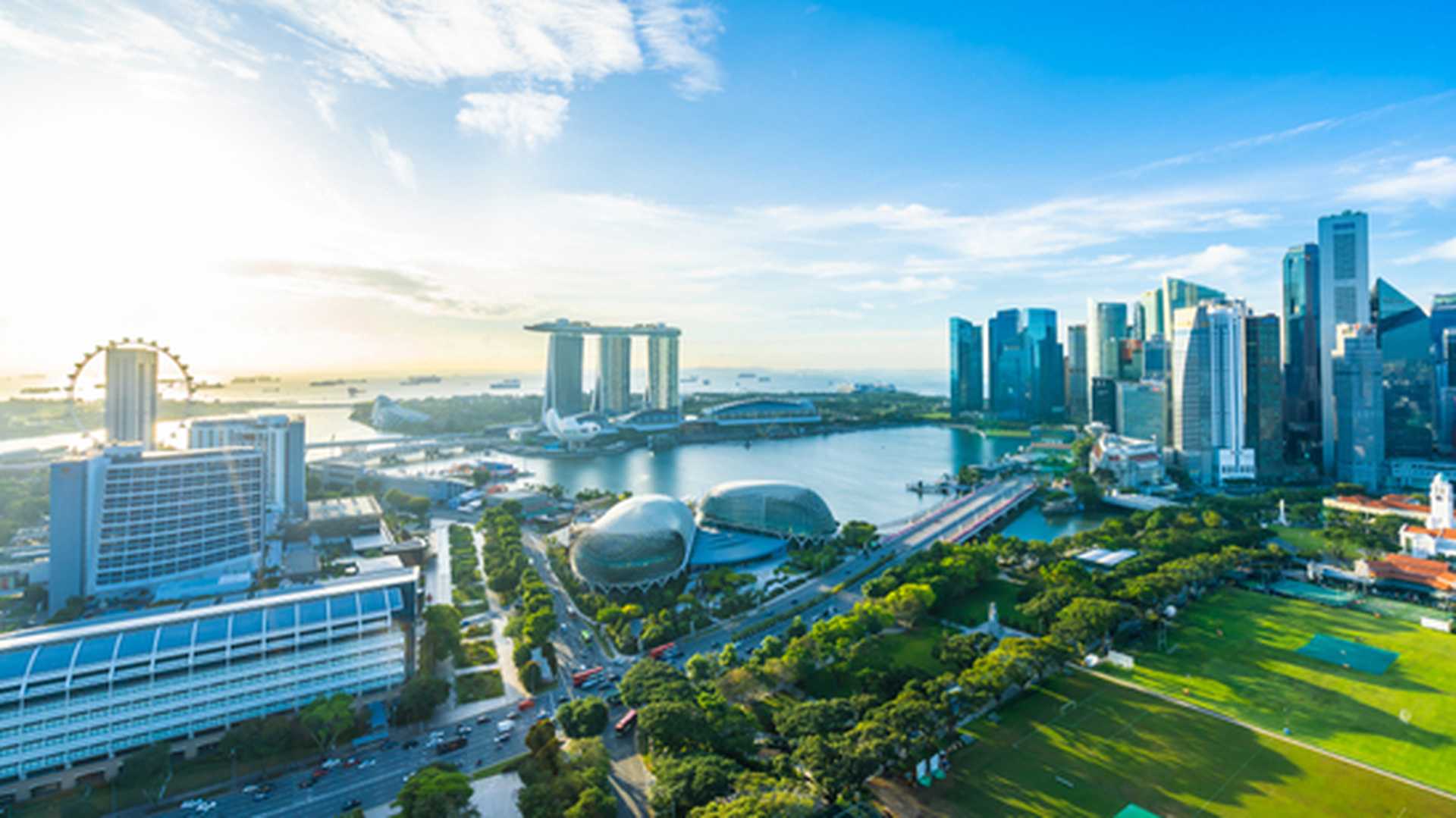 View across Singapore city