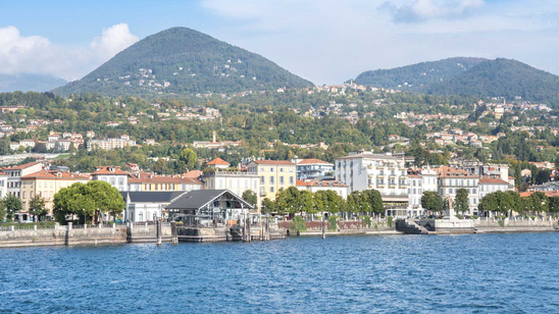 View of Intra-Verbania from the Lake Maggiore, Italy