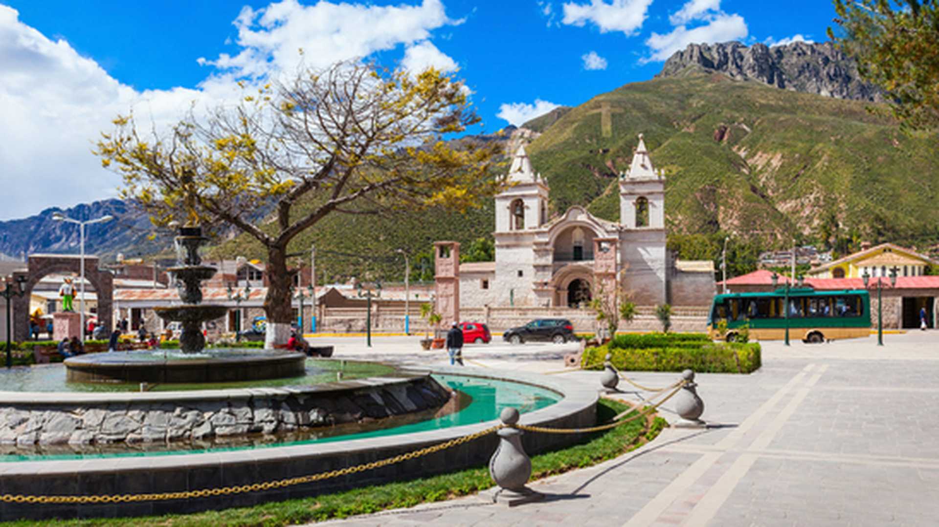 Cathedral in Chivay city, Titan Peru Tour