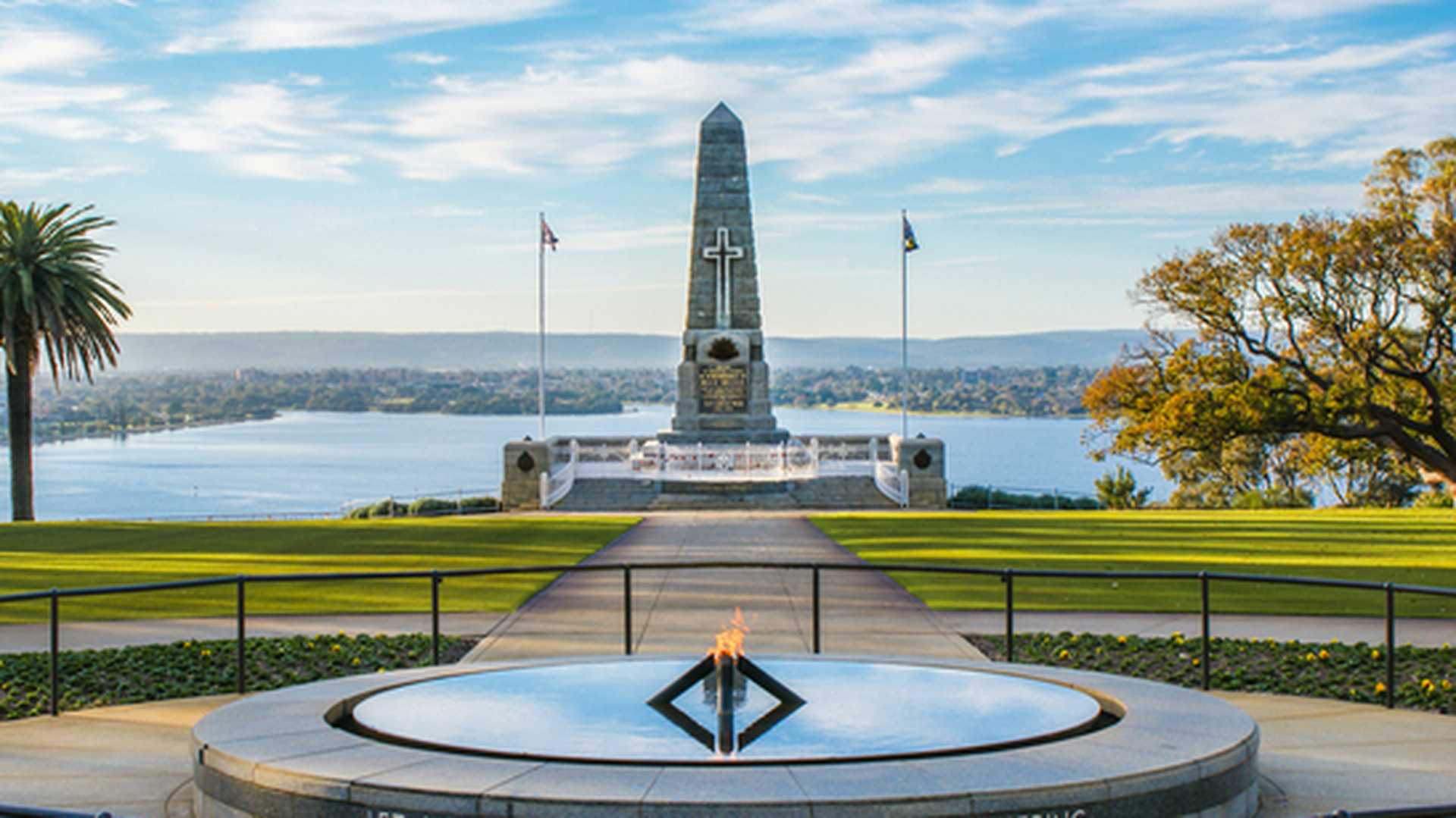 A WWI war memorial in King's Park, Perth, Australia