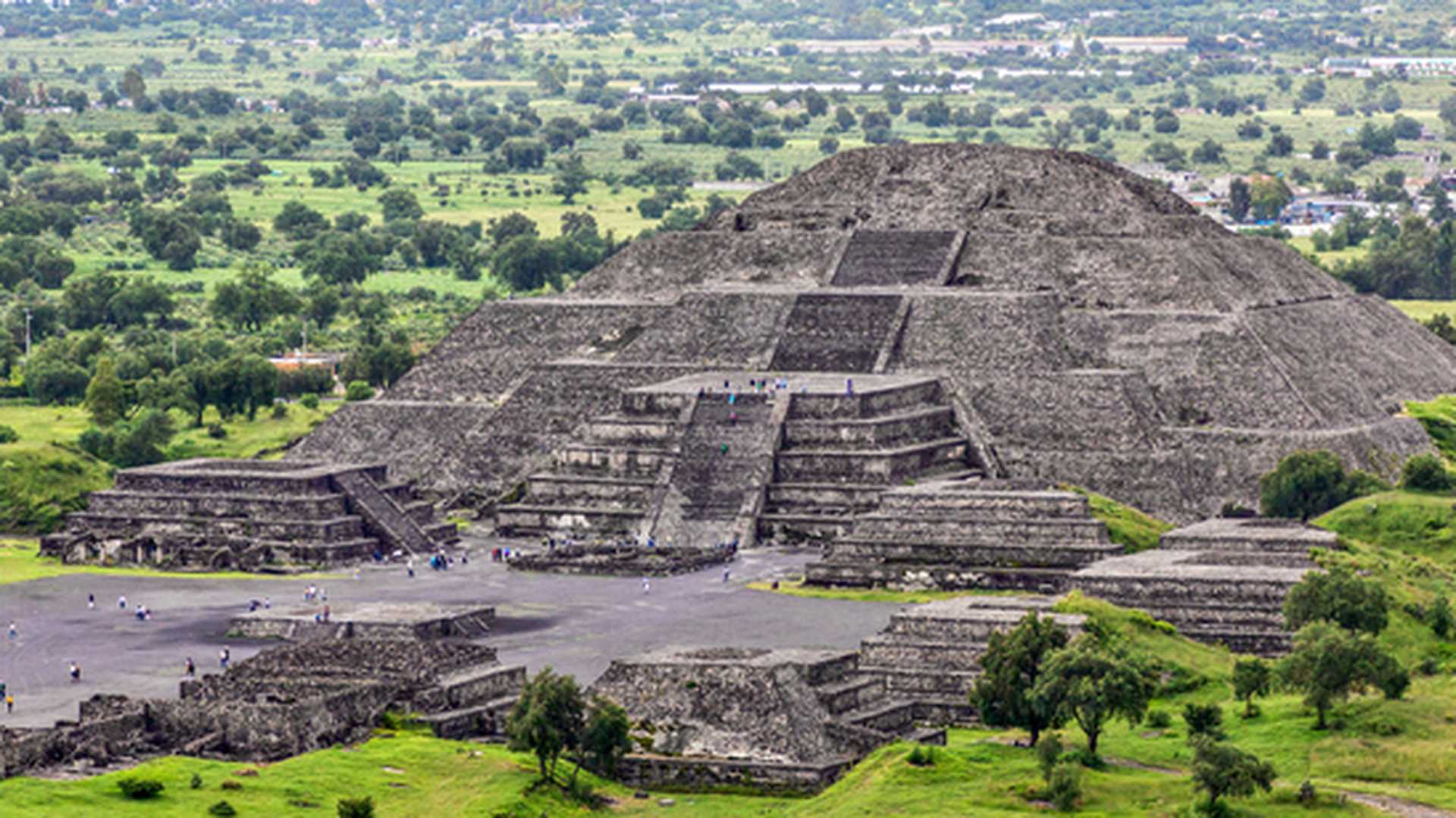 View of Moon Pyramids in ancient city Teotihuacan, Mexico