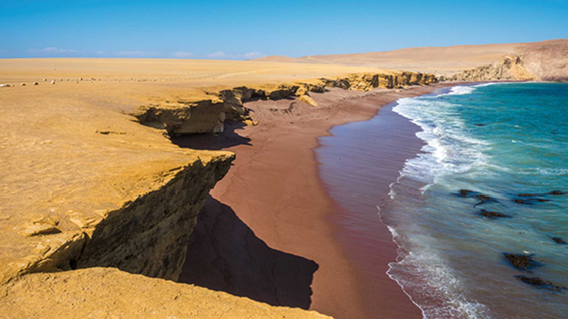 Red Beach in Paracas Natural Reserve, Peru
