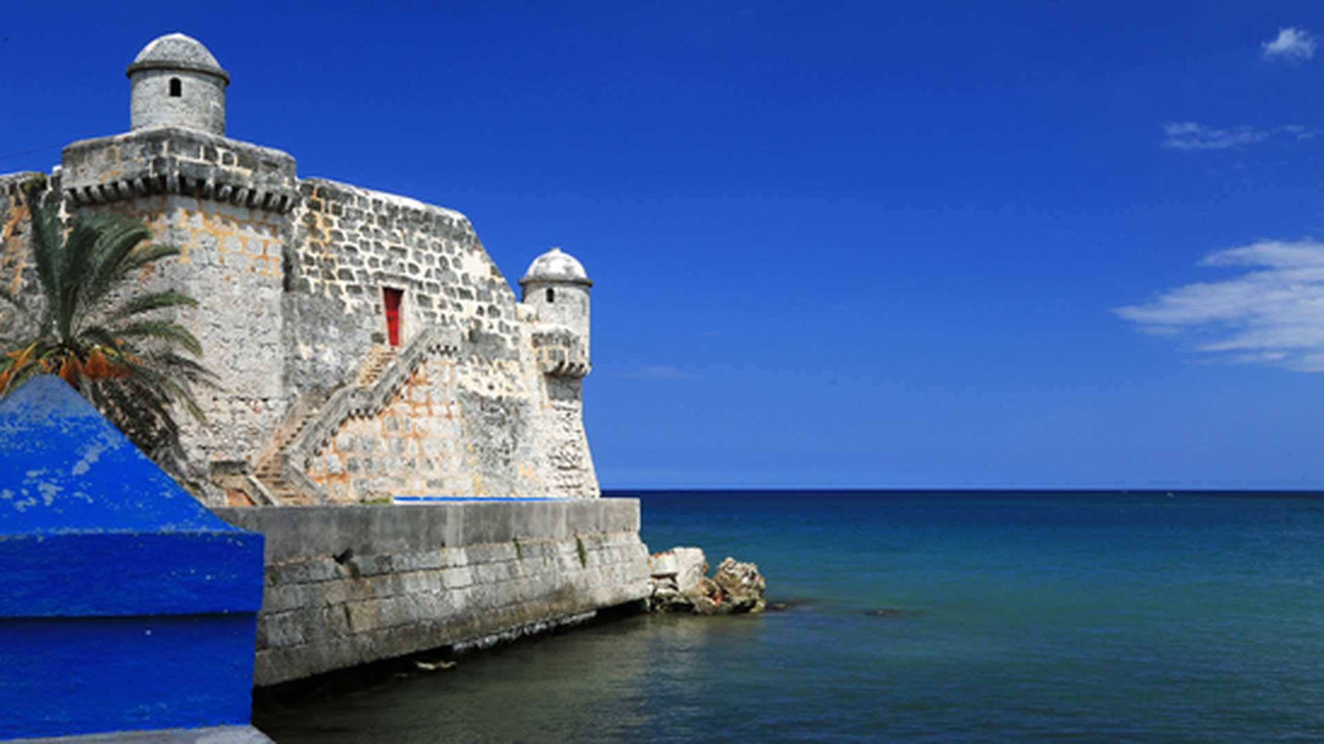 Cojimar Fort overlooking the sea in Cojimar fishing village, Cuba