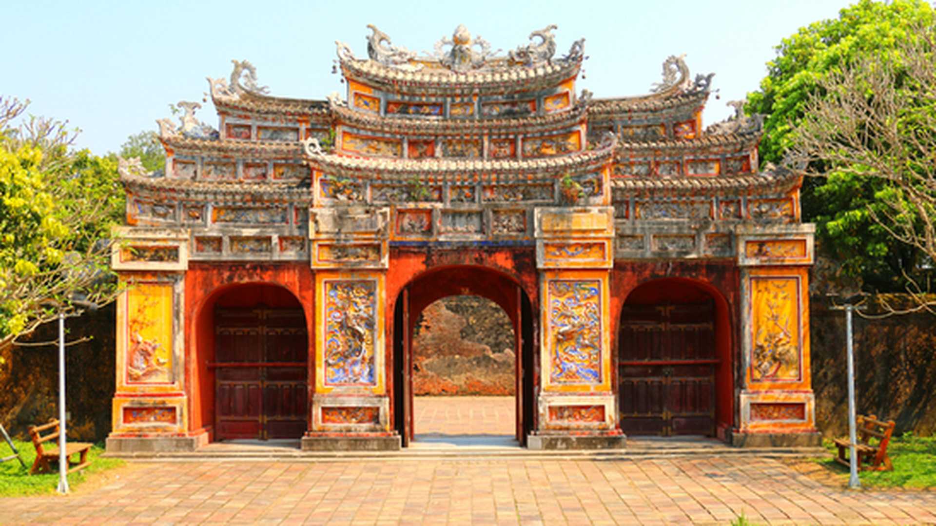 Gate of the Forbidden City at Hue,Vietnam