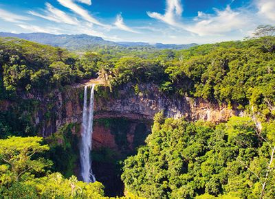 Chamarel Waterfall, Island Mauritius