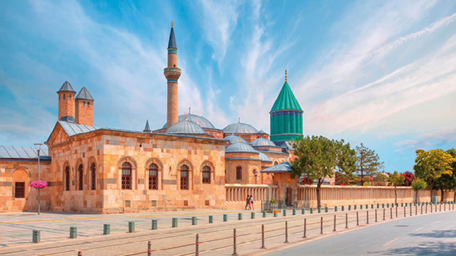 Mevlana museum mosque in Konya, Turkey