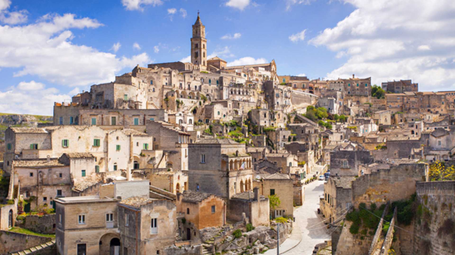 The ancient cave town of Matera in Basilicata, Italy