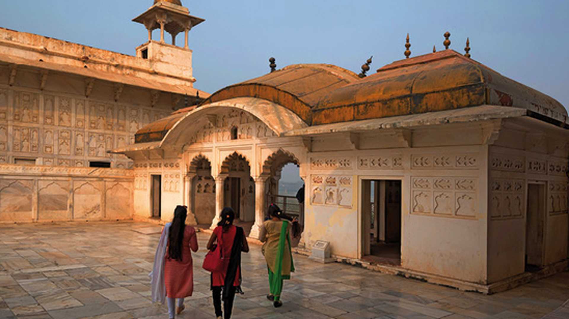 Golden Pavilion in Fort of Agra, India