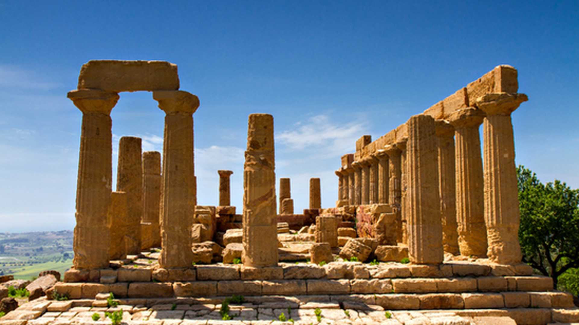 Ancient Greek Temple of Juno, Agrigento, Sicily, Italy