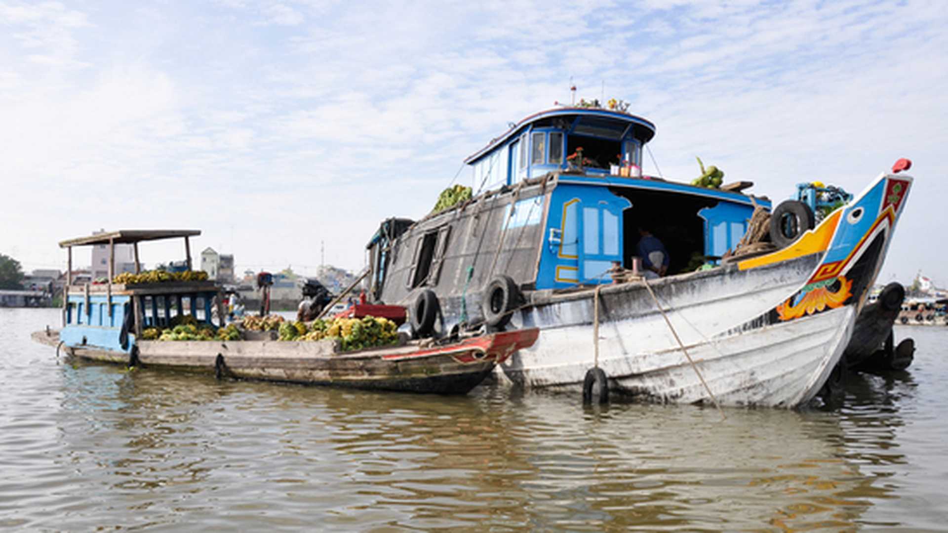 Floating Market at Mekong Delta, Chau Doc (Vietnam)