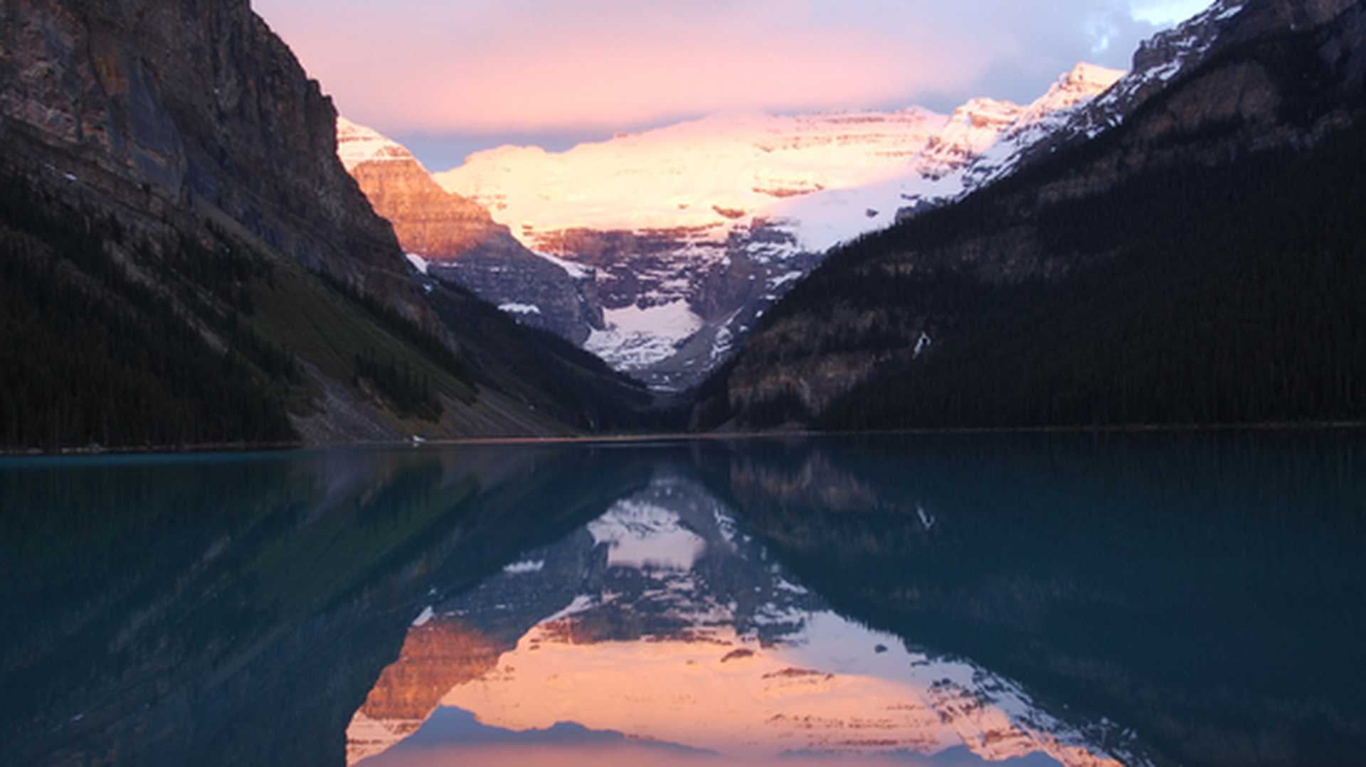 Lake Louise at sunrise, Banff National Park, British Columbia, Canada
