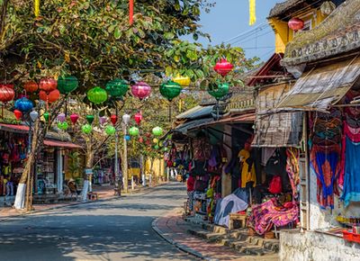 The colourful streets if Hoi An, Vietnam