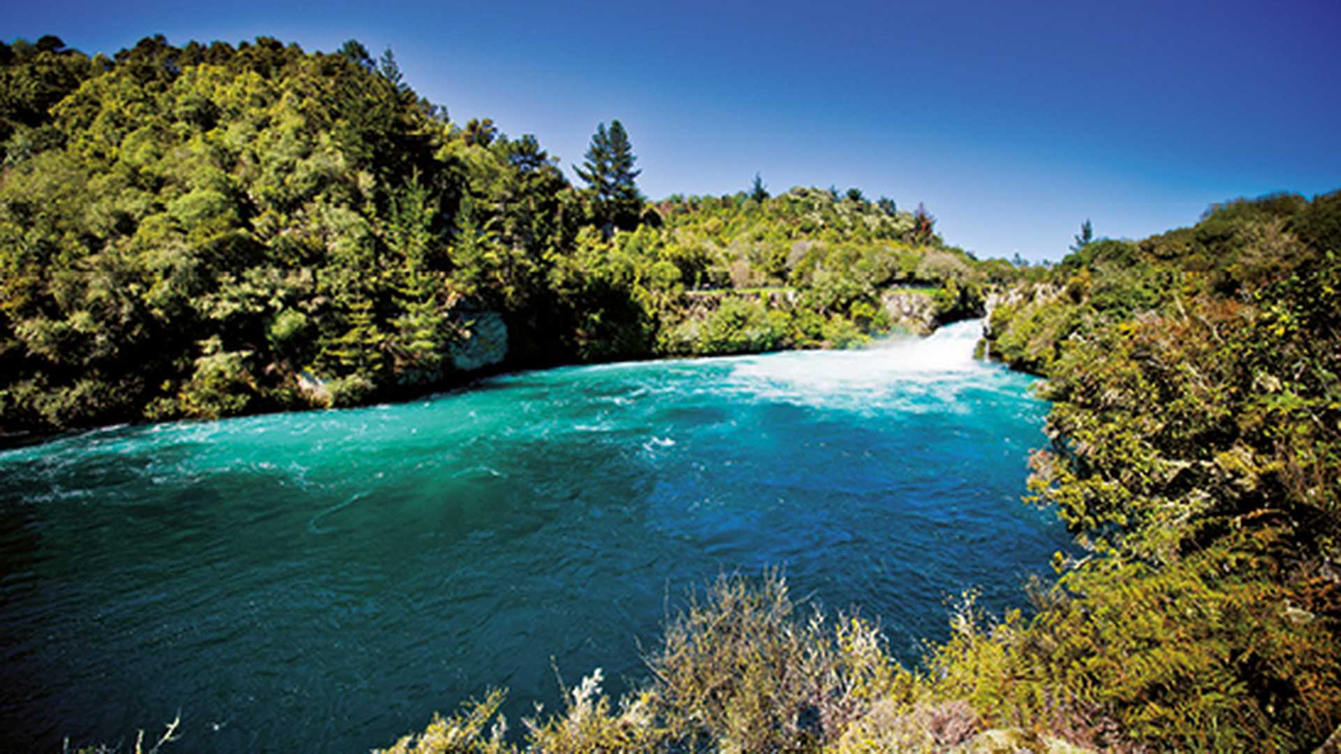 Huka Falls outside Taupo New Zealand 