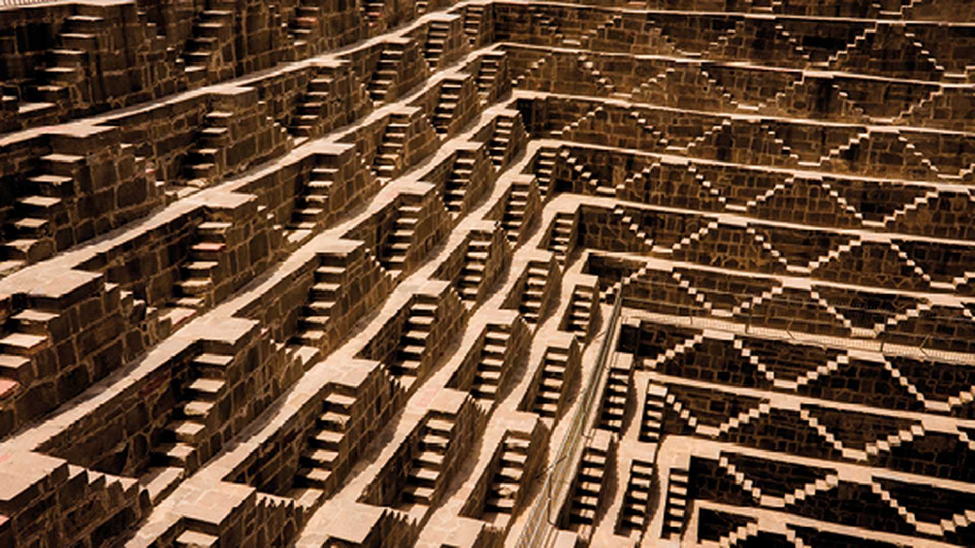 Huge and ancient stepwell in india is Chand Baori 