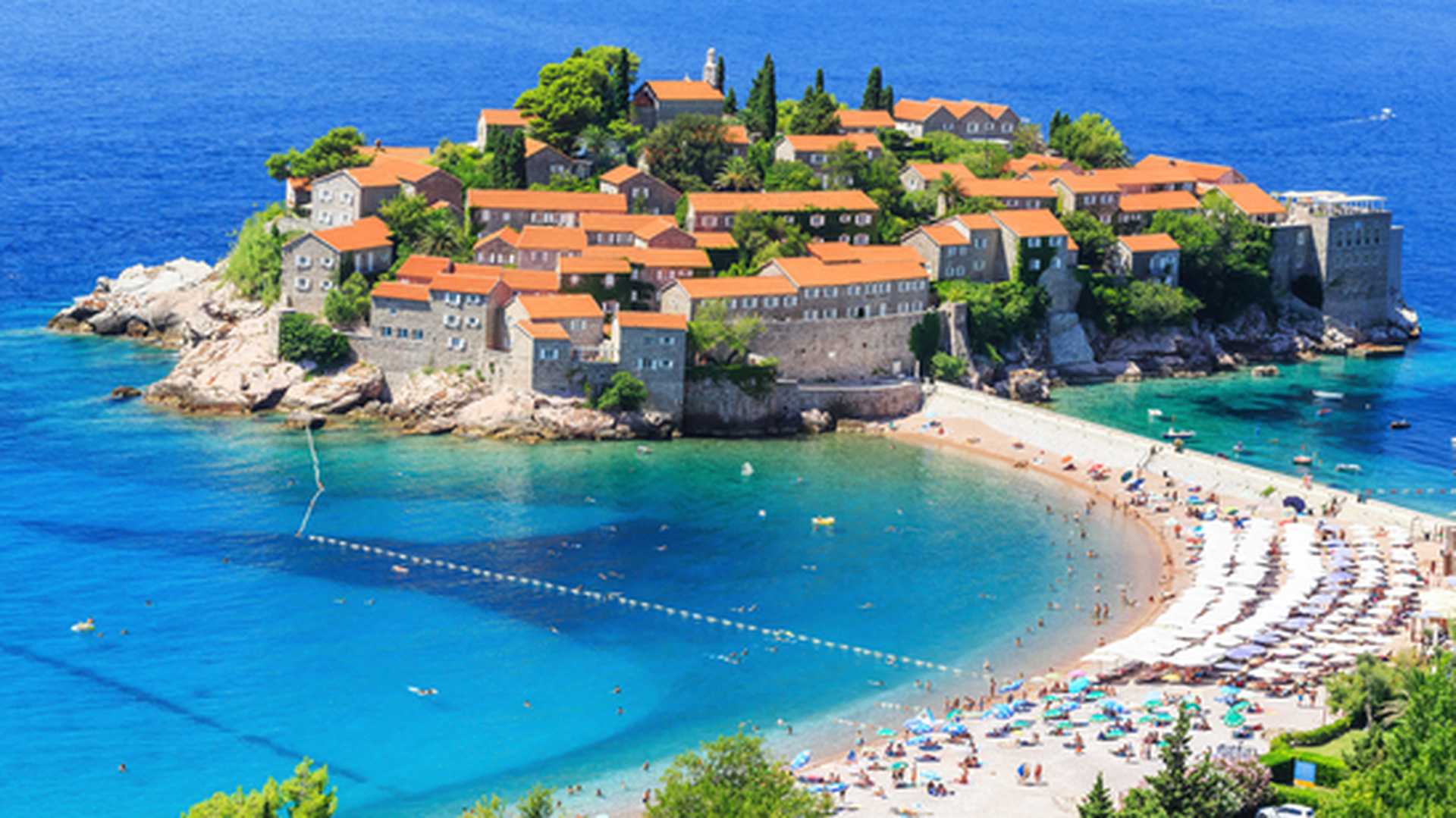 Sveti Stefan island in Budva, Montenegro