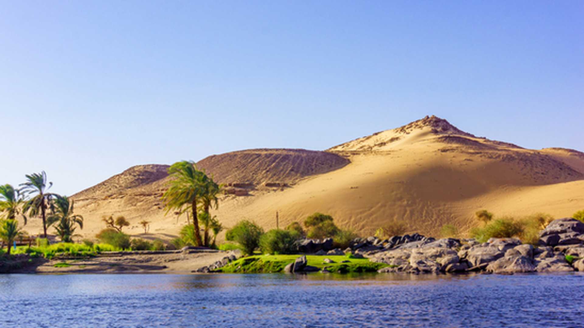 Enjoying the views across the River Nile